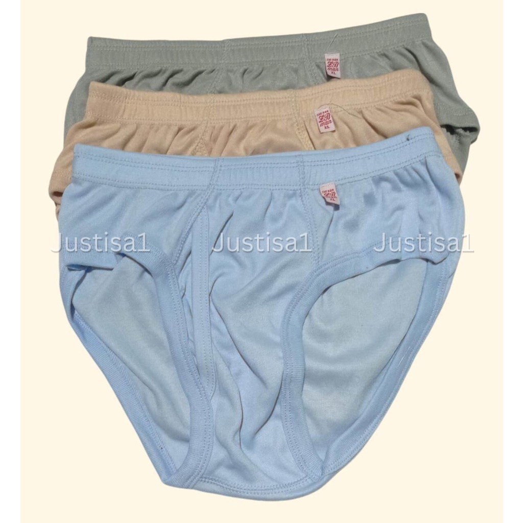 Zb man motif polos per 3 pcs, celana dalam pria dewasa / sempak pria terlaris dan termurah