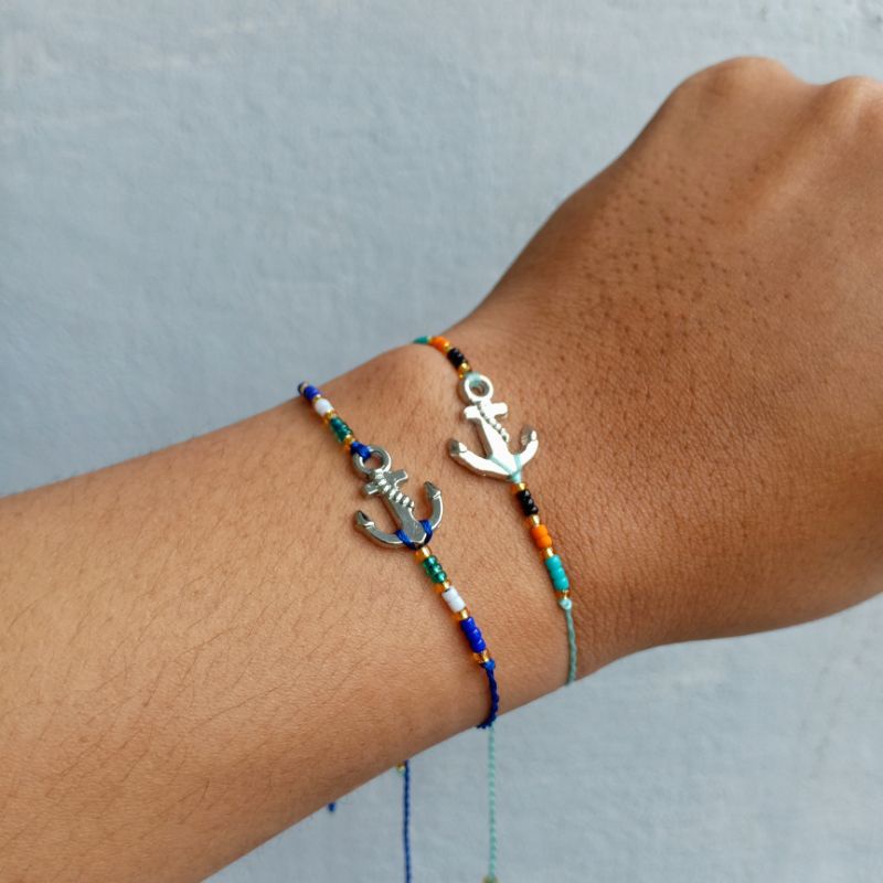 [ ONESHOOT ] Gelang Bohemian Anchor / Gelang Bohemian Tipis 0.5 mm / Gelang Khas Bali Unik / Gelang Simbol Kekuatan