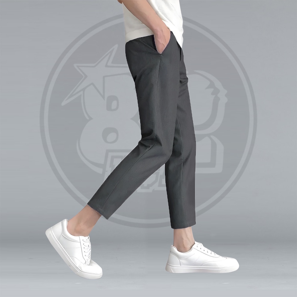 N82 - Ankle Pants Pria Celana Angkle Pants Panjang Clana Formal Kerja Kantor Premium Dark Grey