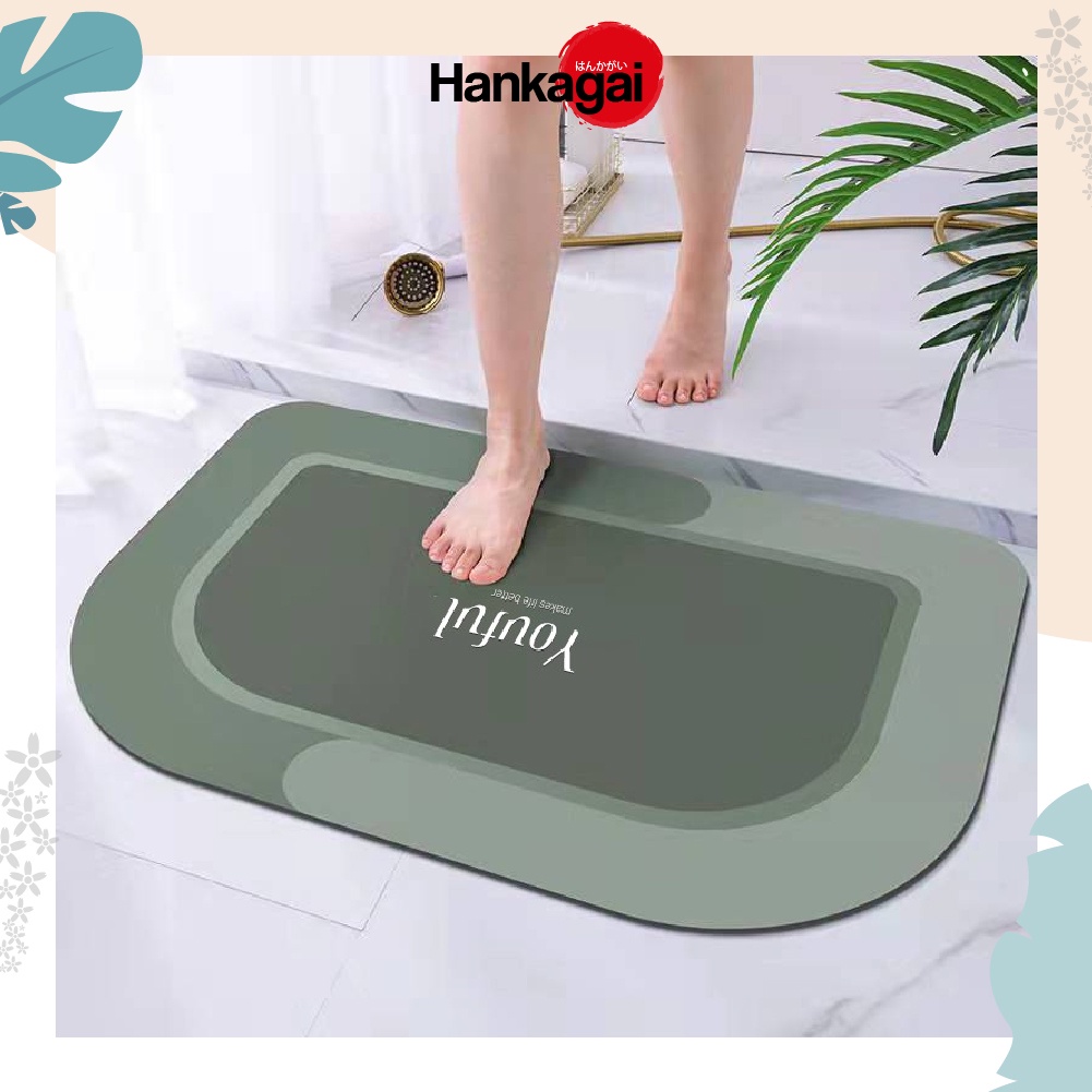 Keset Diatomite Keset Kaki Lantai Kamar Mandi Karakter Mat Kamar Mandi Soft Anti Slip Cepat Kering Bathroom Menyerap Air