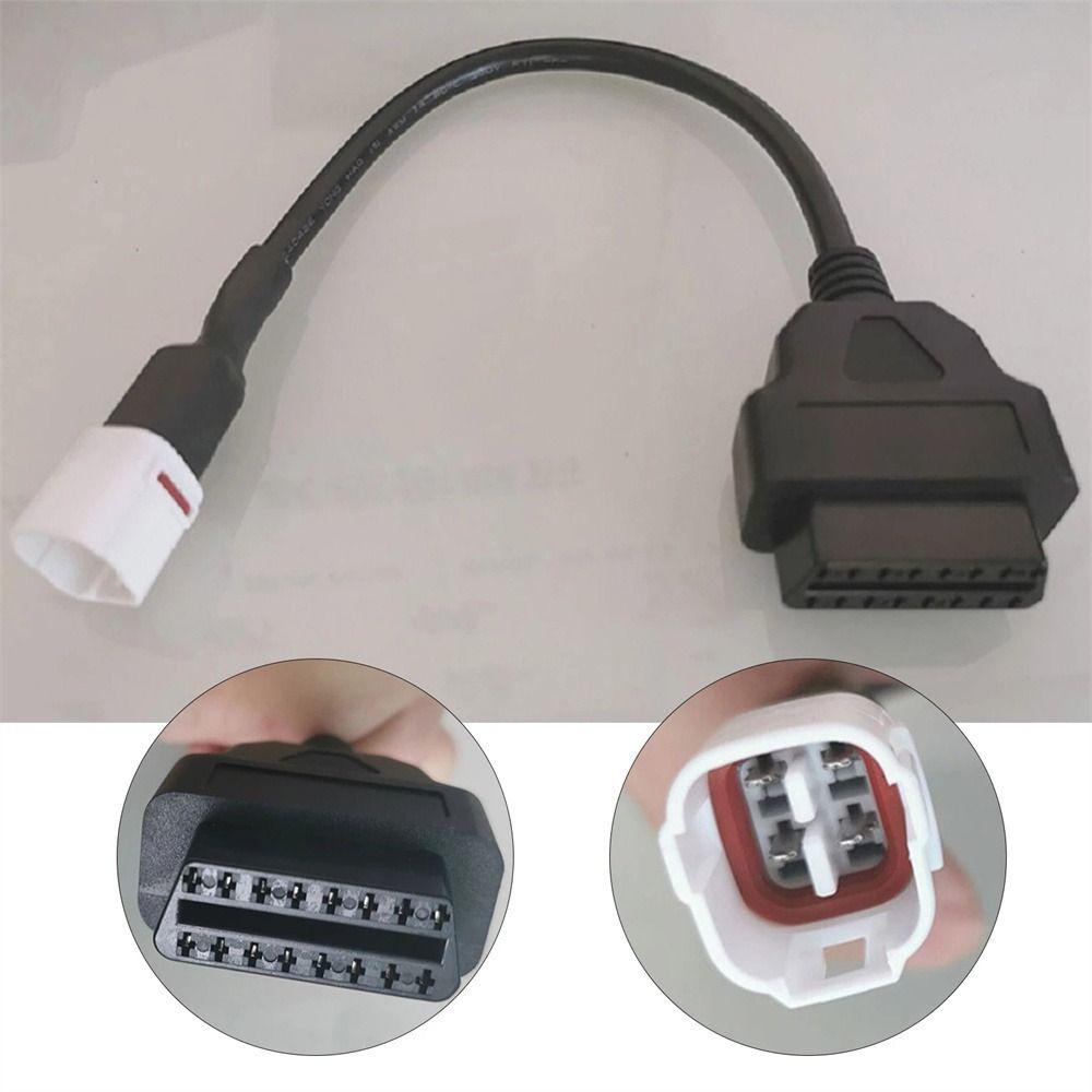 Lanfy Scanner Kabel Diagnostik Perlengkapan Motor Sparepart Diagnostik Kabel Alat OBD 16pin Ke 4pin 4pin Kabel Adaptor OBD2