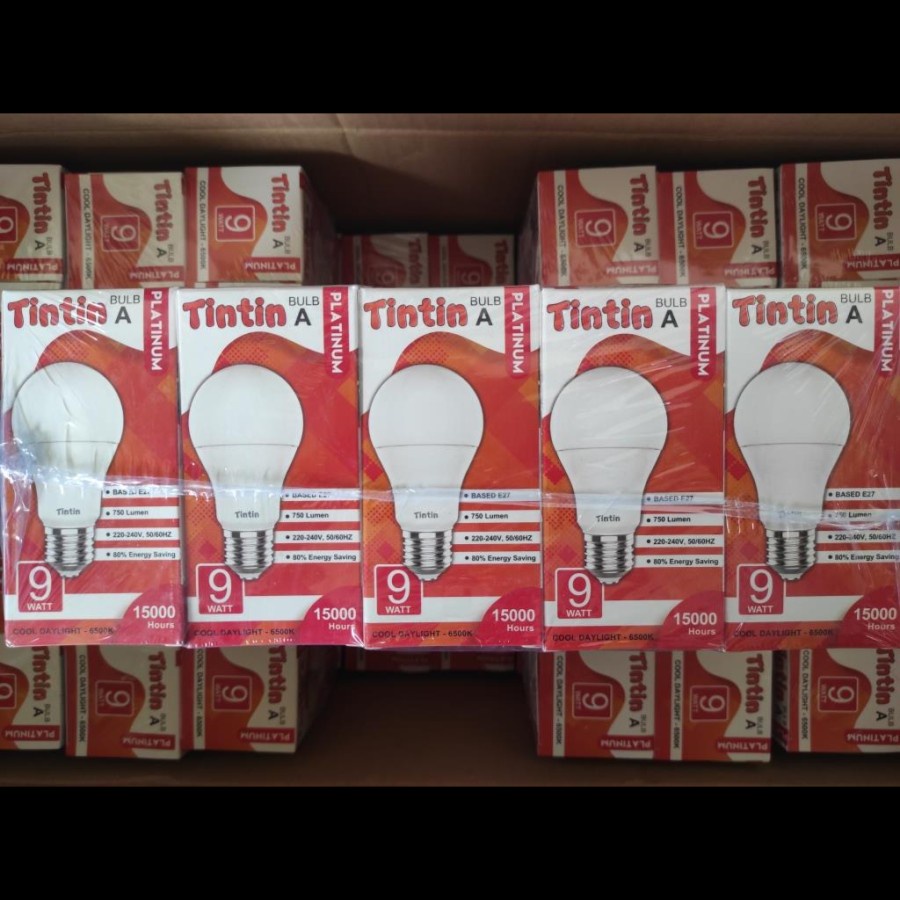Bohlam LED TinTin Platinum 9 Watt Murah &amp; terang Lampu Hemat Energi