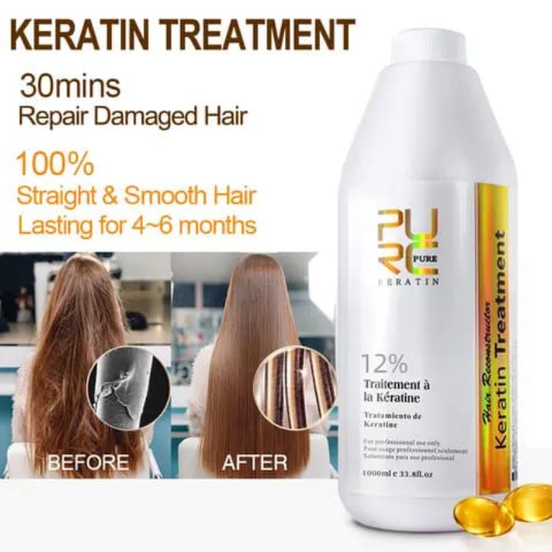 Pelurus Rambut Keratin PURC 5% 8% 12% Treatment Smoothing Brazilian Share in Jar | Keratin PURE PURC