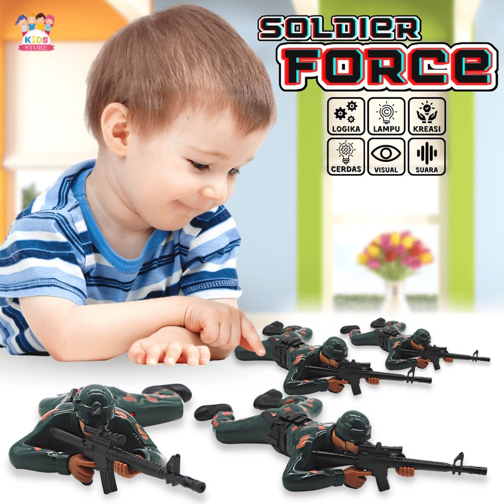 Special Force Soldier | Mainan Tentara Militer Tiarap Perang | Hadiah Ulang Tahun Anak Cowok | Mainan Anak Laki Laki 3 Tahun