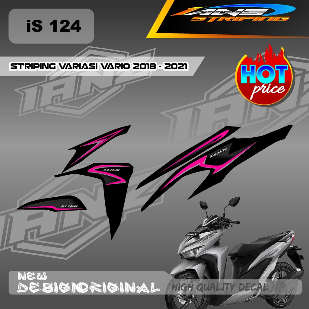 STIKER STRIPING DECAL MOTOR HONDA VARIO 125 - 150 KUALITAS TERBAIK BAHAN HOLOGRAM / NON HOLOGRAM IS124