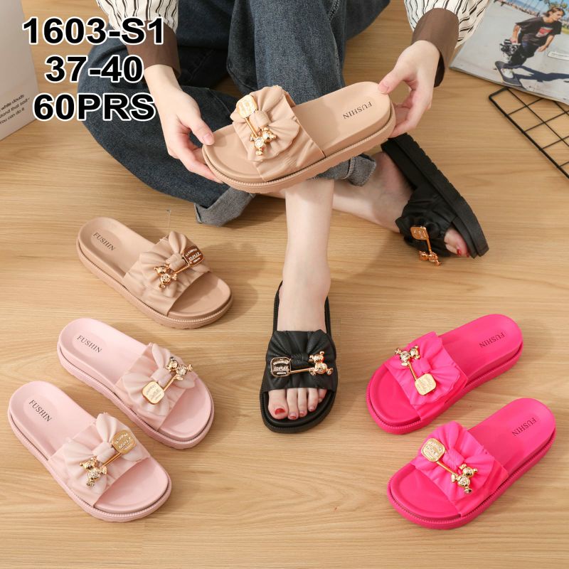 Sandal Slop Jelly Wedges Wanita Gesper Bear Import Hikari Series