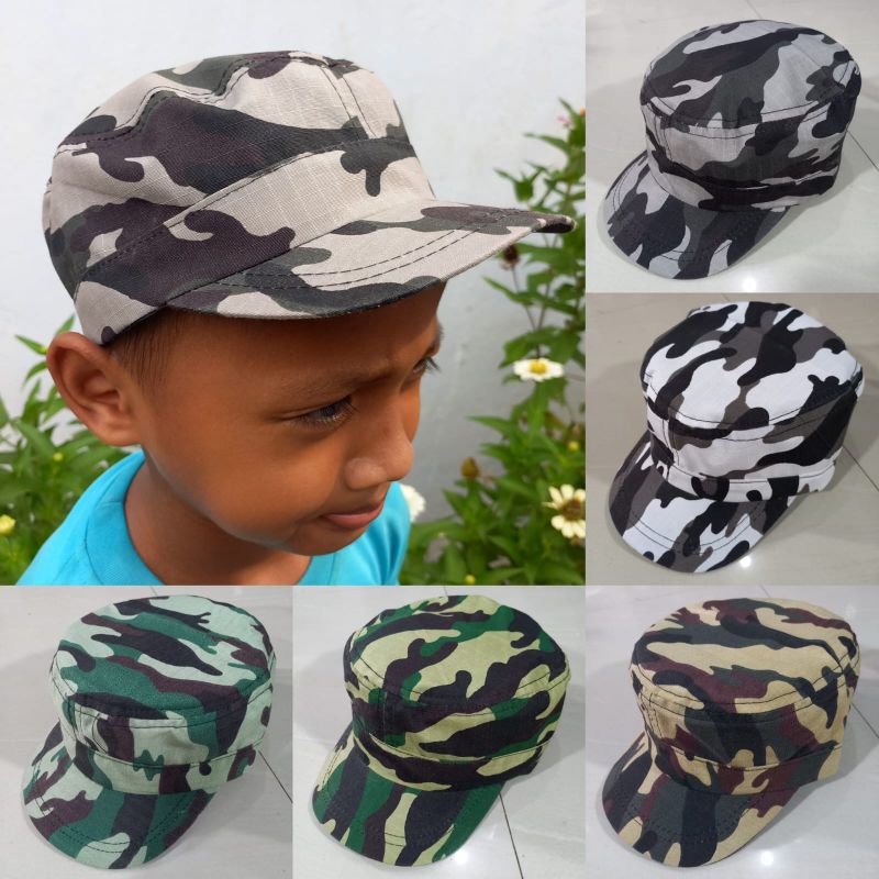 Topi Anak Komando Loreng / Topi Komando Loreng Anak 1-3 tahun