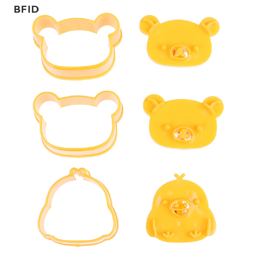 [BFID] 3pcs/set Cetakan Sandwich Beruang Lucu Roti Kue Biskuit Embossed Device Tools [ID]