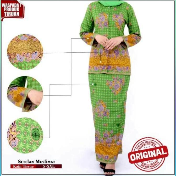 Baju Seragam Dewasa Batik Muslimat NU Setelan Bawah dan atas Bahan