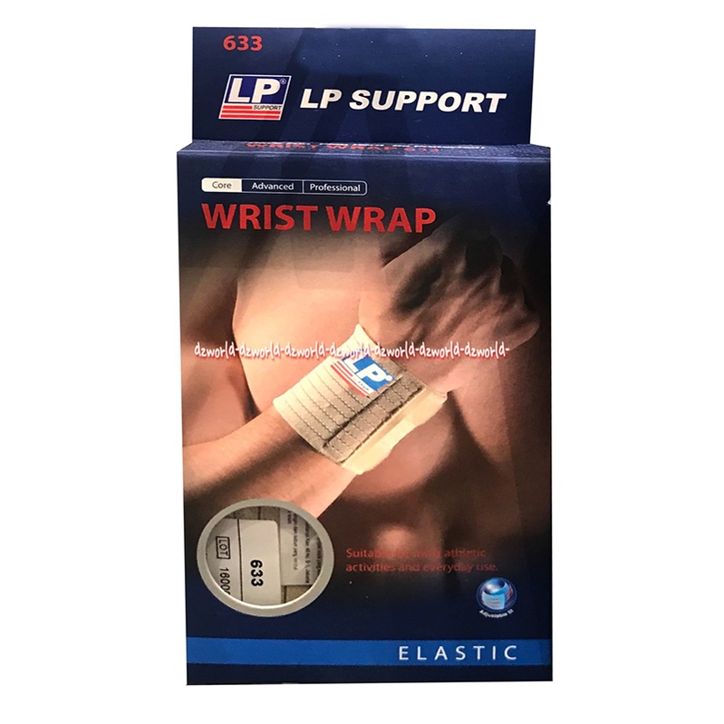 LP Support Wrist Wrap 633 Classic Alat Pelindung Pergelangan Tangan Saat Olahraga Lpsupport Elastic Elastis Lp Support Klasik