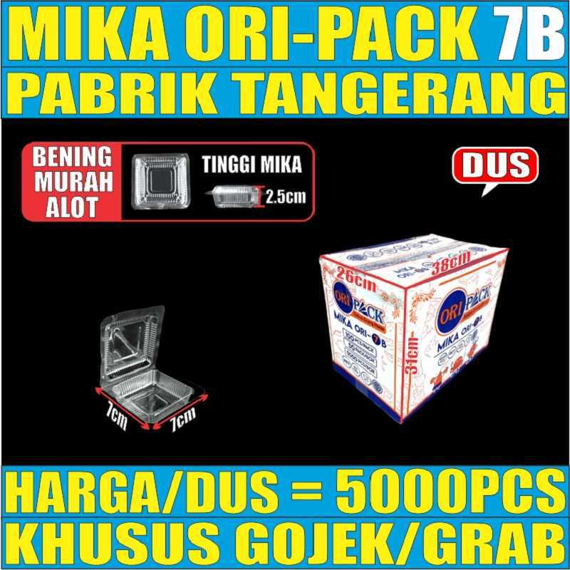 Mika Kue Kecil Tray Box Nasi Uk 7 Tempat Kemasan Makanan Jajanan Pasar Plastik Bening Murah
