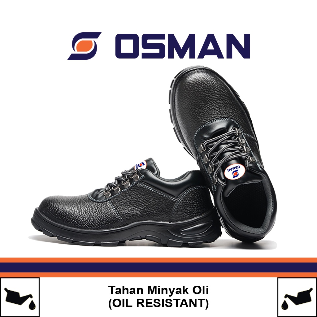 OSMAN Sepatu Safety Shoes Low Cut Sepatu Safety Ujung Besi Tipe OS-020