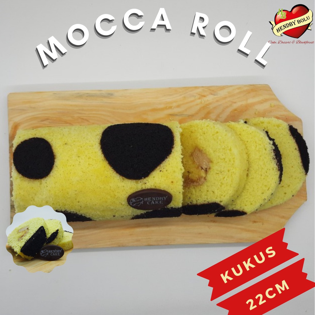 

Bolu Gulung Moka Isi Cream Mocca Momoka Roll