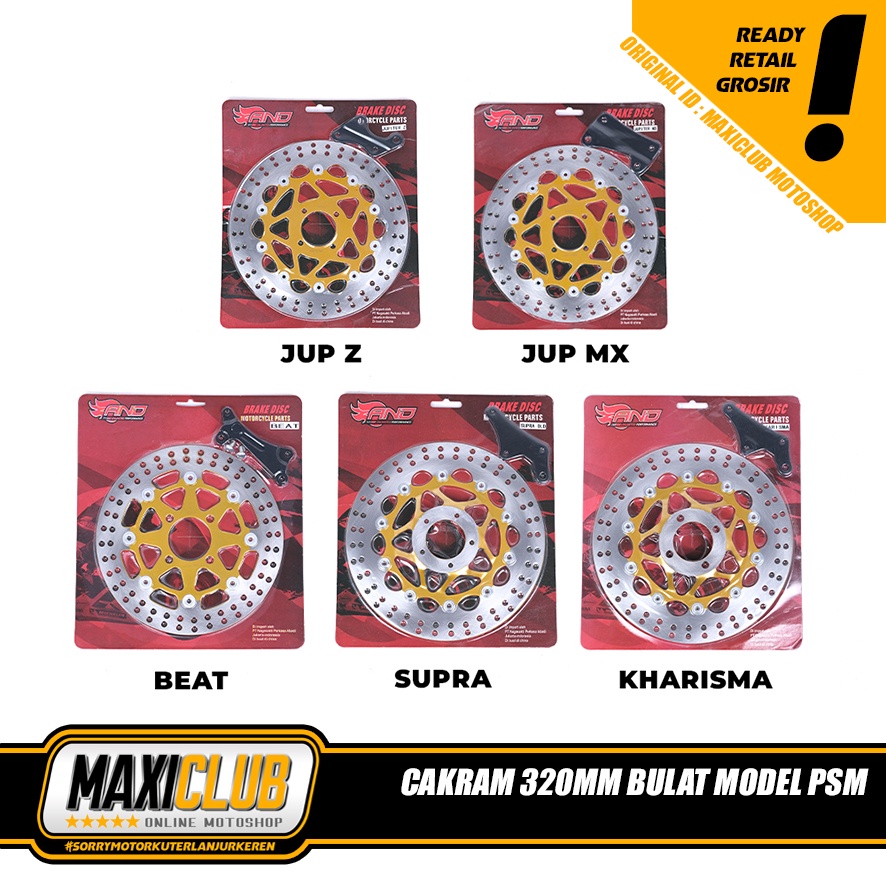 Cakram Depan 320mm + Braket Bulat Model PSM Piringan Disk Disc Brake Beat Jupiter MX Jupiter Z Khari