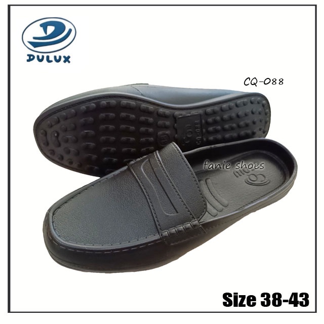 Dulux CQ-088 dan CQ-087 Sandal Selop 38-43 Hitam / Selop Bakpao Baim Karet Karet Laki-laki