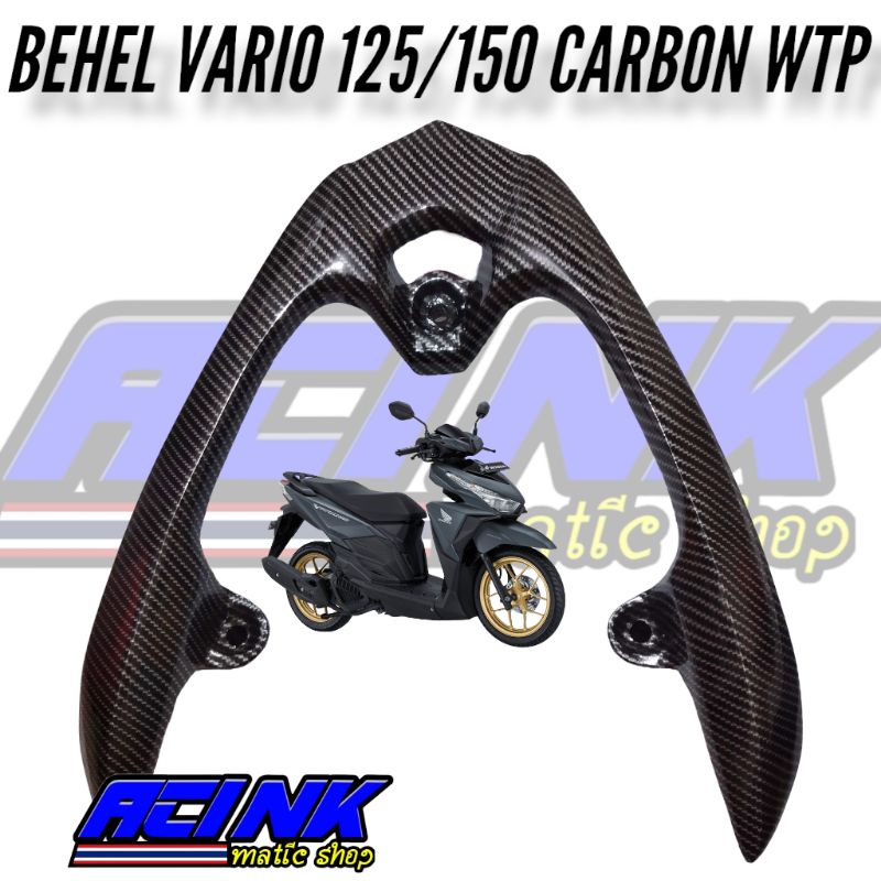 Behel begel planger pegangan jok belakang behel vario 125 150 LED karbon carbon