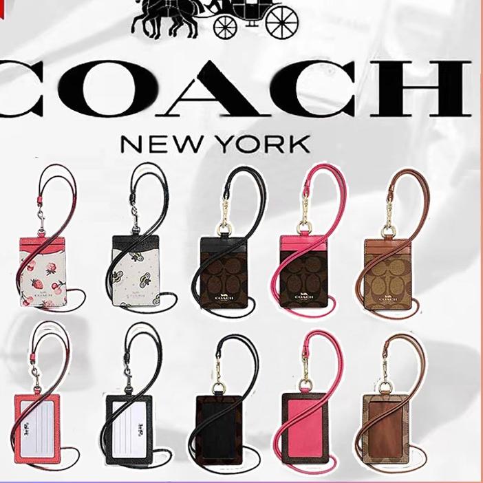 

Big Sale 오 【Dikirim di hari yang sama】 COACH lanyard Name Tag ID Card Holder Kulit Lanyard Termurah Berkualitas PU Leather Lanyard NameTag ID Card Holder