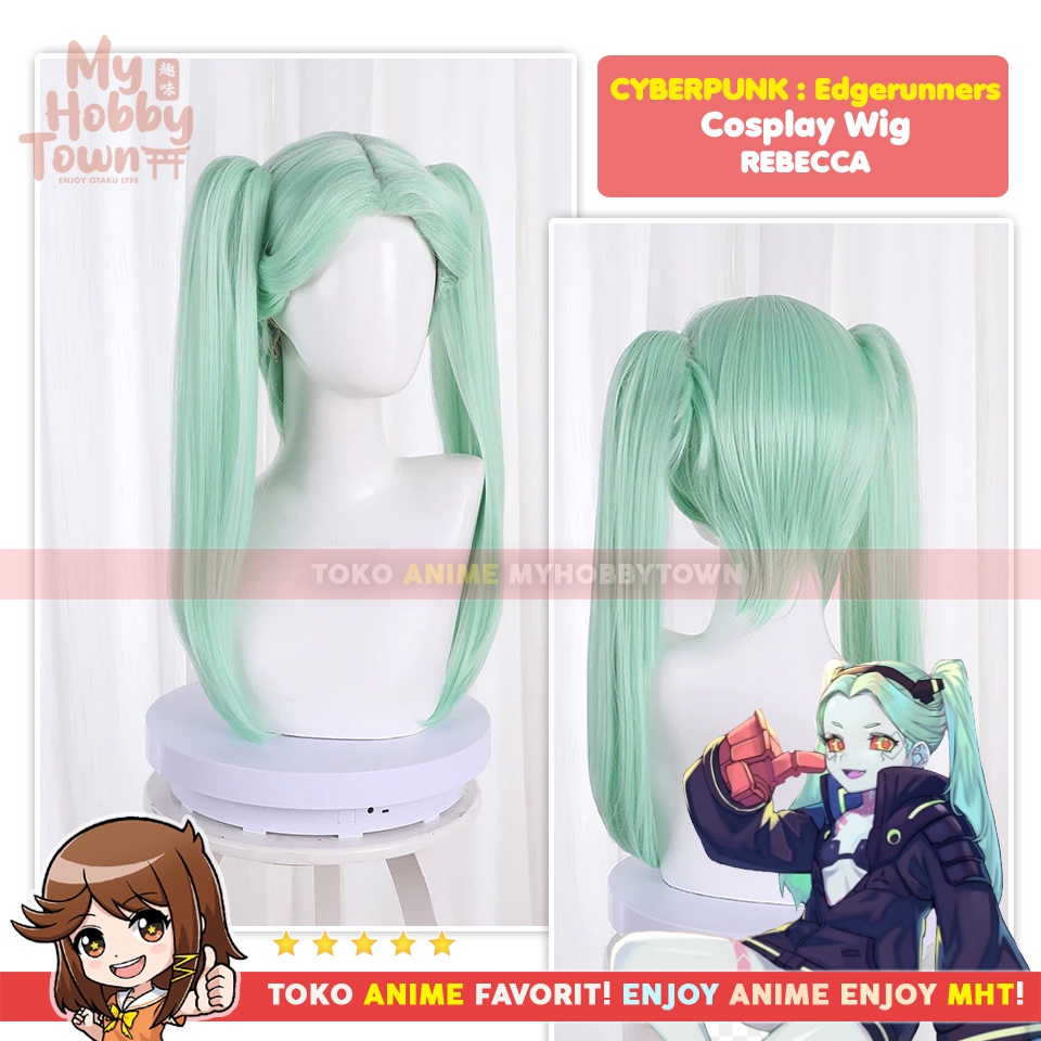 Wig Rambut Palsu Cosplay Anime Game Cyberpunk Edgerunners : Rebecca