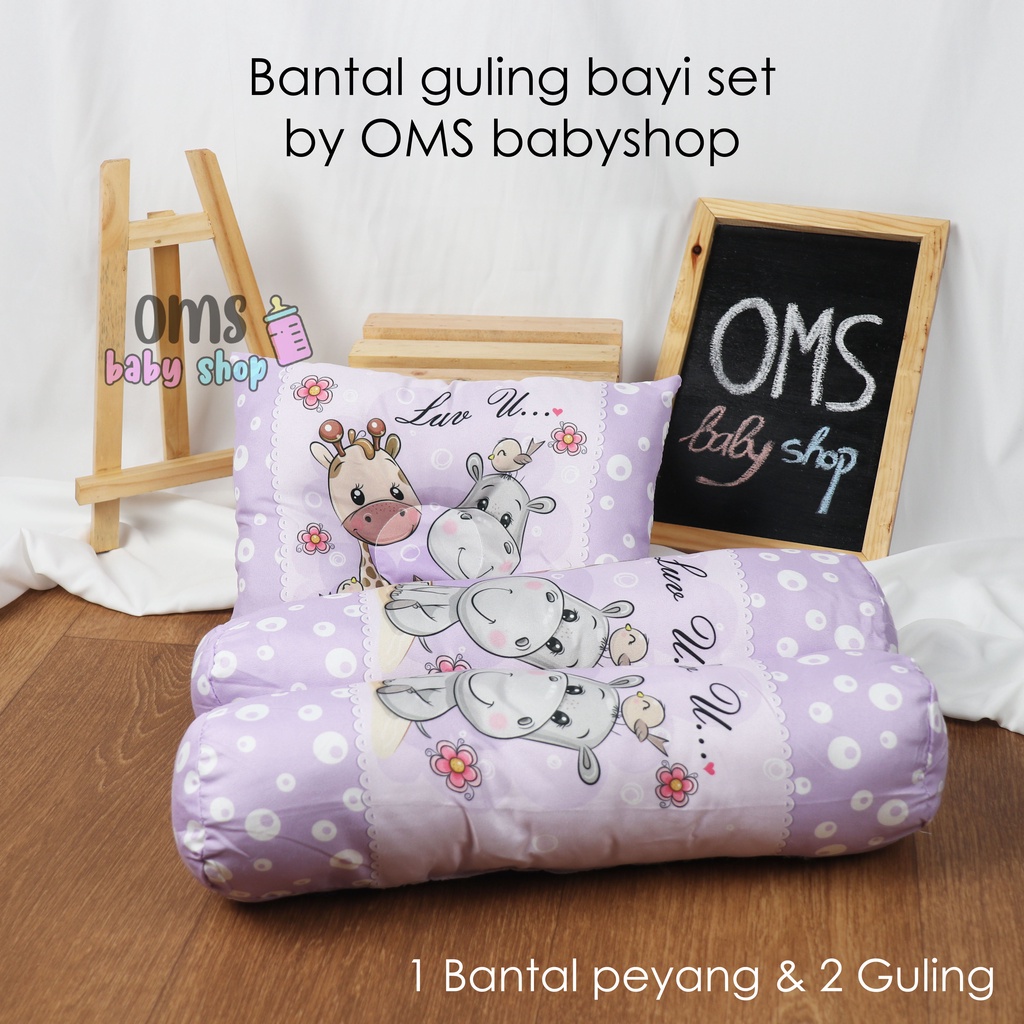 Bantal Guling Bayi Set / Bantal Bayi Karakter premium / Bantal peyang bayi set FREE TAS MIKA PLASTIK!