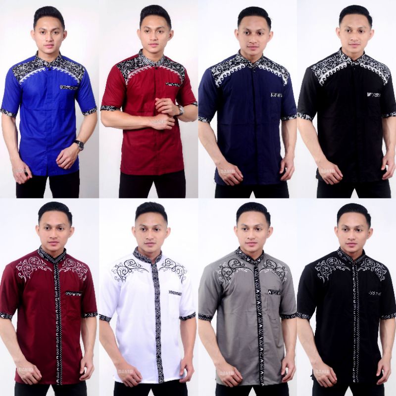 Hem Pria Lengan Pendek/Kombinasi Bordil M.L.XL