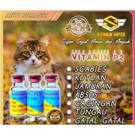 ANTI PARASIT P2 &amp; UKY AMINO ALL IN ONE KUCING ANJING KELINCI