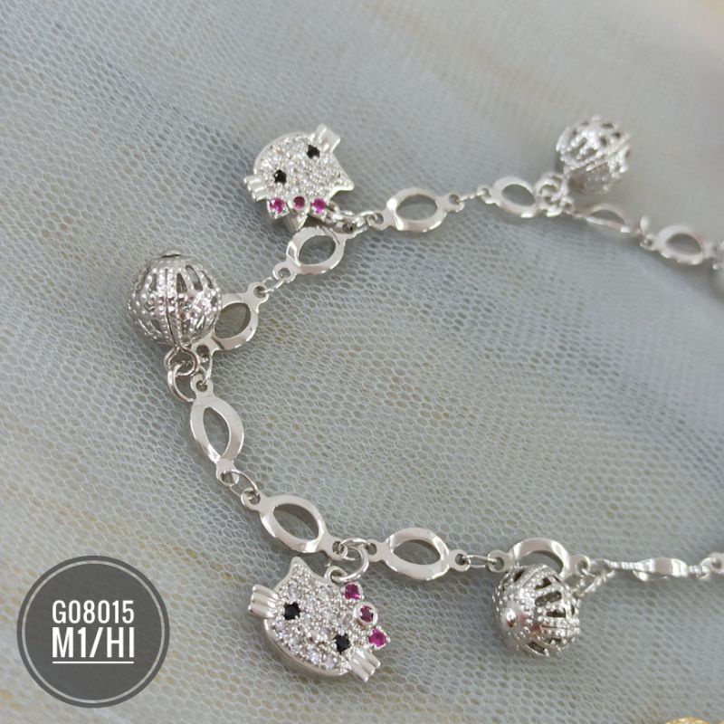 Gelang Tangan Xuping Rantai jurai Hello Kitty G08015