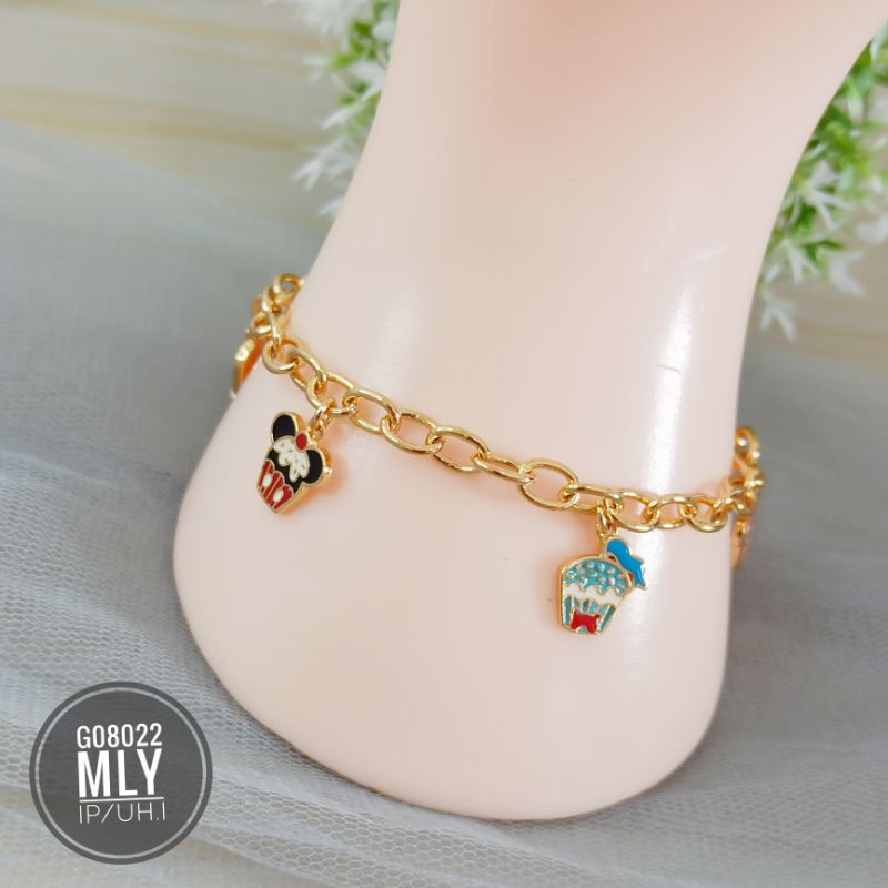 Gelang Meilyn rantai Mickey Cupcake G08022