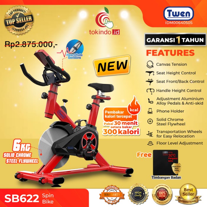 TWEN SB622 Spinning Bike Spin Bike Sepeda Statis Sepeda Kardio