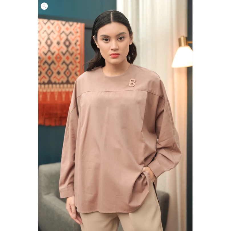 Sasha Blouse - White Khaki Dusty Purple Benang jarum benangjarum XS S M L XL XXL buttonscarves nada 