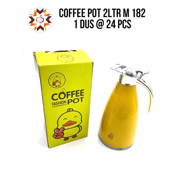 Coffee Pot Stainless Steel 2 LTR M 182-A Termos Kopi Teko Kopi