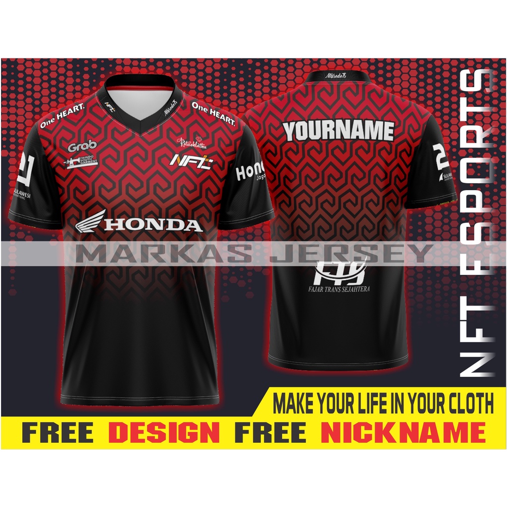 JERSEY BAJU KAOS NFT ESPORTS NEW 2023 PMPL INDONESIA FULLPRINTING FREE NICKNAME