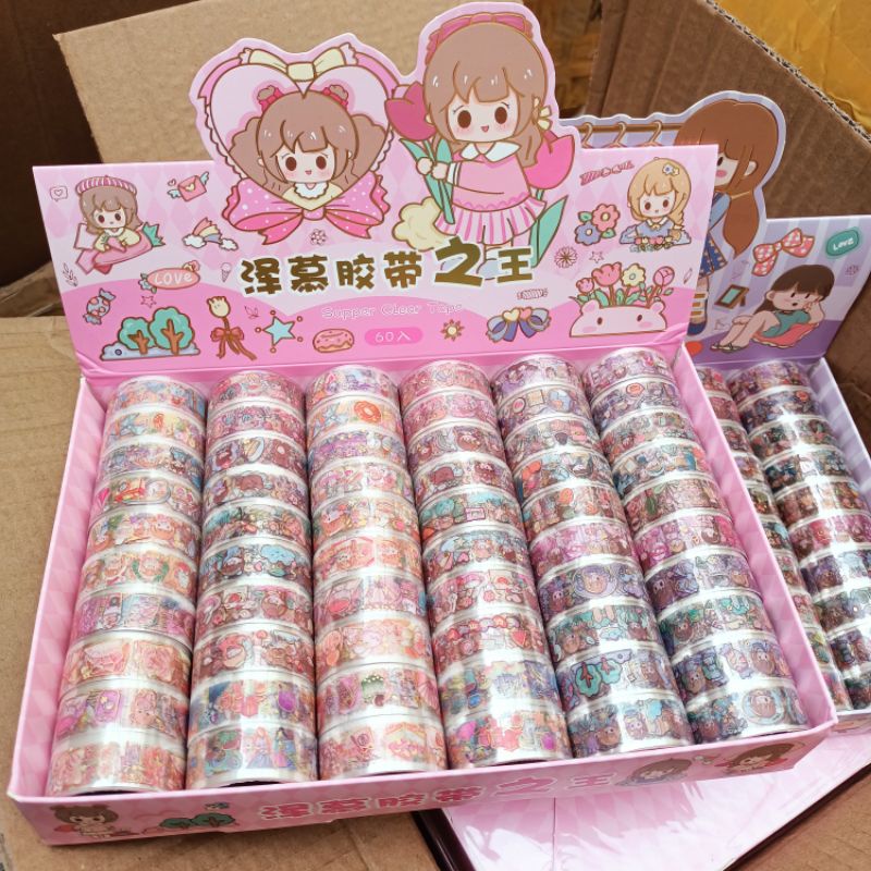 

BLANJA.ids (1 Pc/1 biji) washi tape lucu karakter/ deco tape/ stiker gulung motif karakter/ sticker roll deco Diary Aesthetic/ estetik/ HARGA PER 1 pc/ 1 buah/1 biji/ 1 Gulung