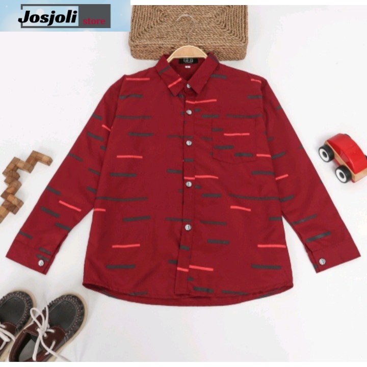 JOSJOLI_STORE/Kemeja Kids Kenzi/Kemeja Pria Dewasa Lengan Panjang/Fashion Anak/Size S, M, L, XL