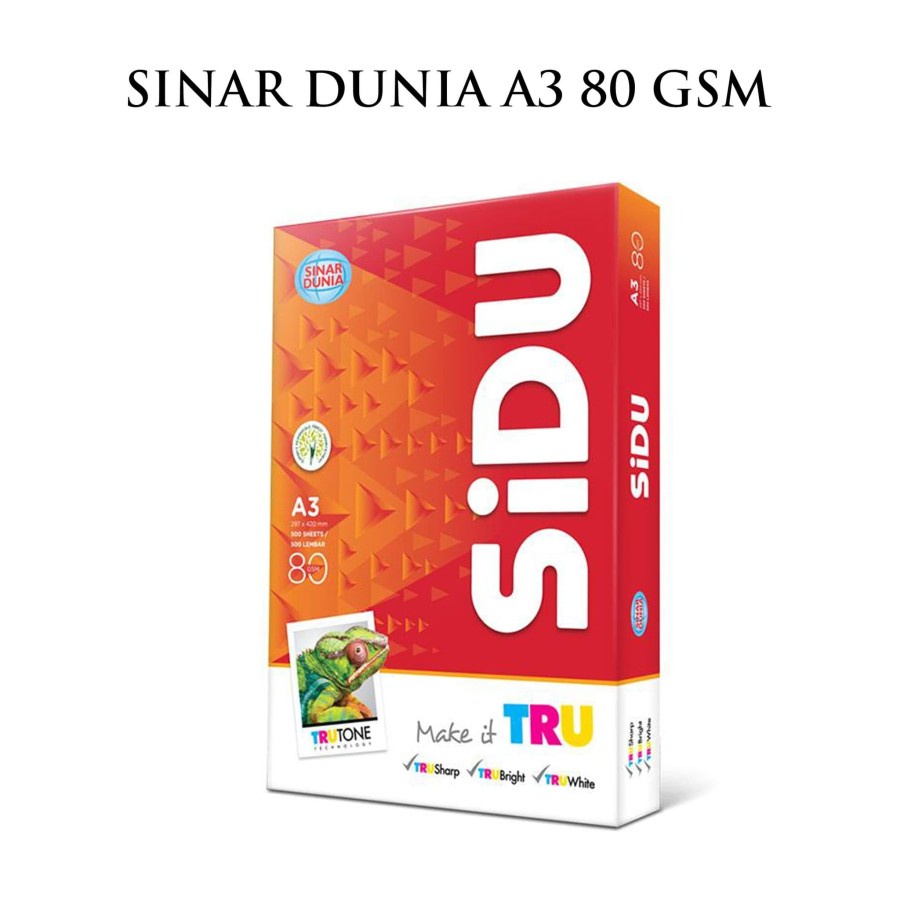 

Kertas Fotocopy HVS Sinar Dunia SIDU A3 80 Gram Gsm Gr 80Gr