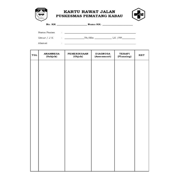 

Kartu Rawat Jalan Ukuran A6