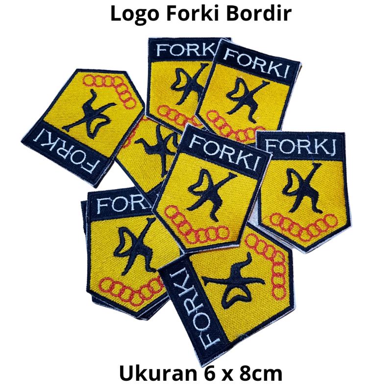 Emblem Bordir Logo Forki Federasi olahraga karate do indonesia