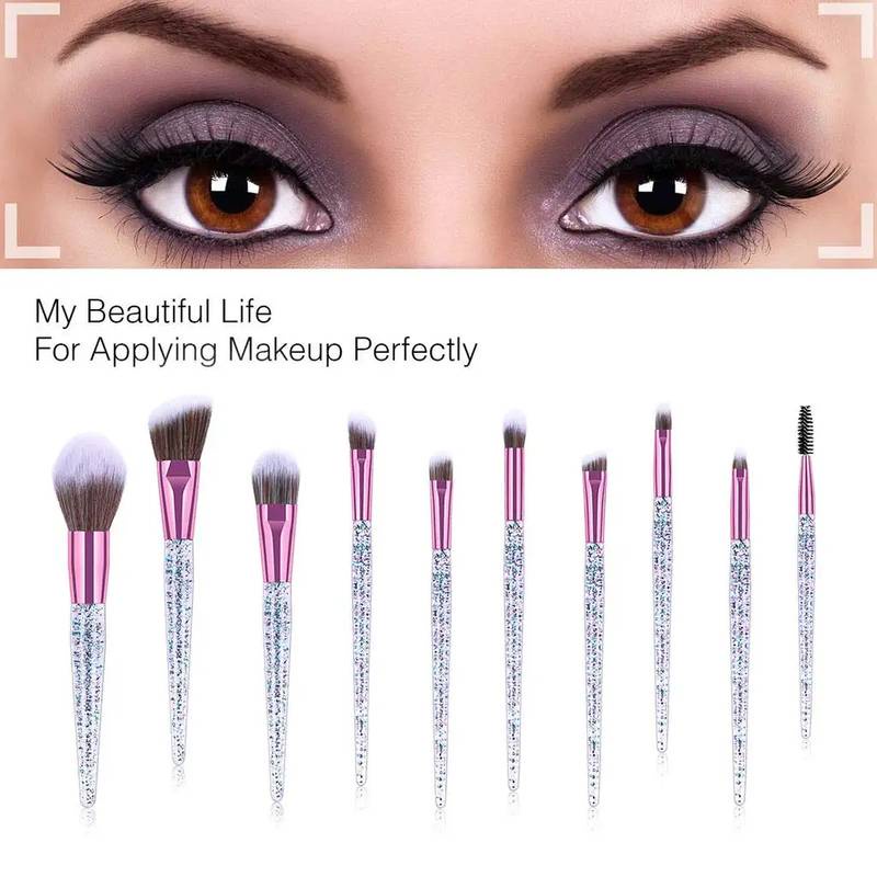 Brush Glitter 10pcs Brush Make Up Set Kuas Makeup Set Make Up Brush Make Up Glitter