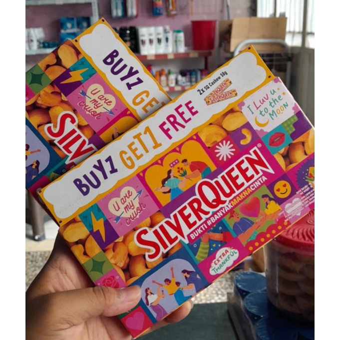 

silverqueen buy 1 get 1 2×58gr