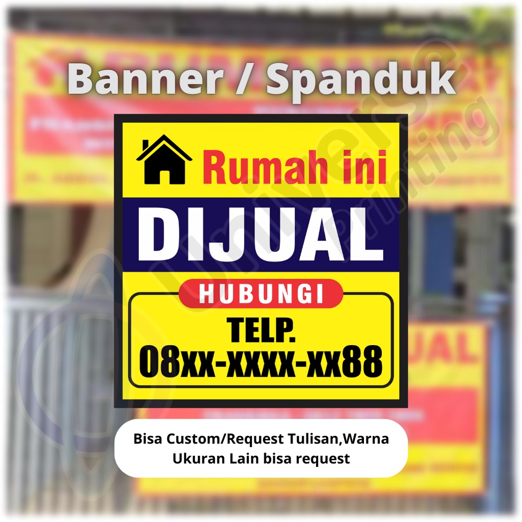Spanduk Rumah Dijual Sewa Jual Ruko