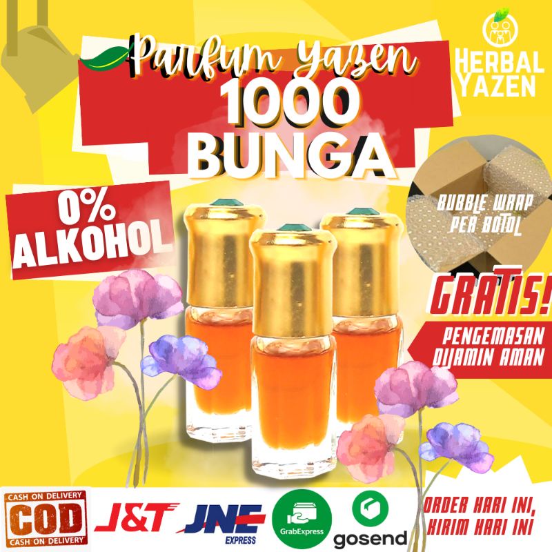 Parfum Aroma SERIBU BUNGA Original Non Alkohol 3ml 6ml 12ml Parfum Original Bibit Parfum Murni SERIB