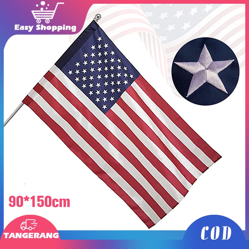 Bendera Amerika 150cm X 90cm USA Flag Premiun American Flag