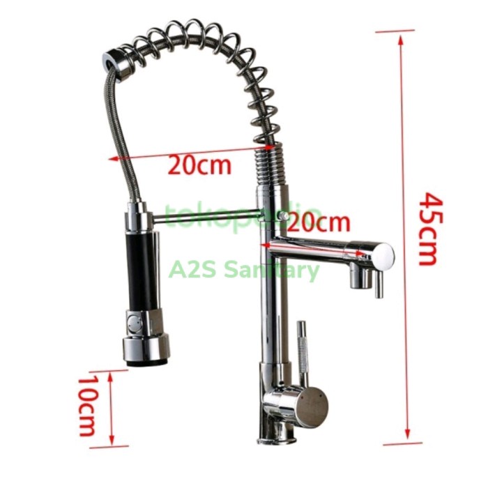 keran cuci piring fleksible,keean dapur panas dingin,kithen zing