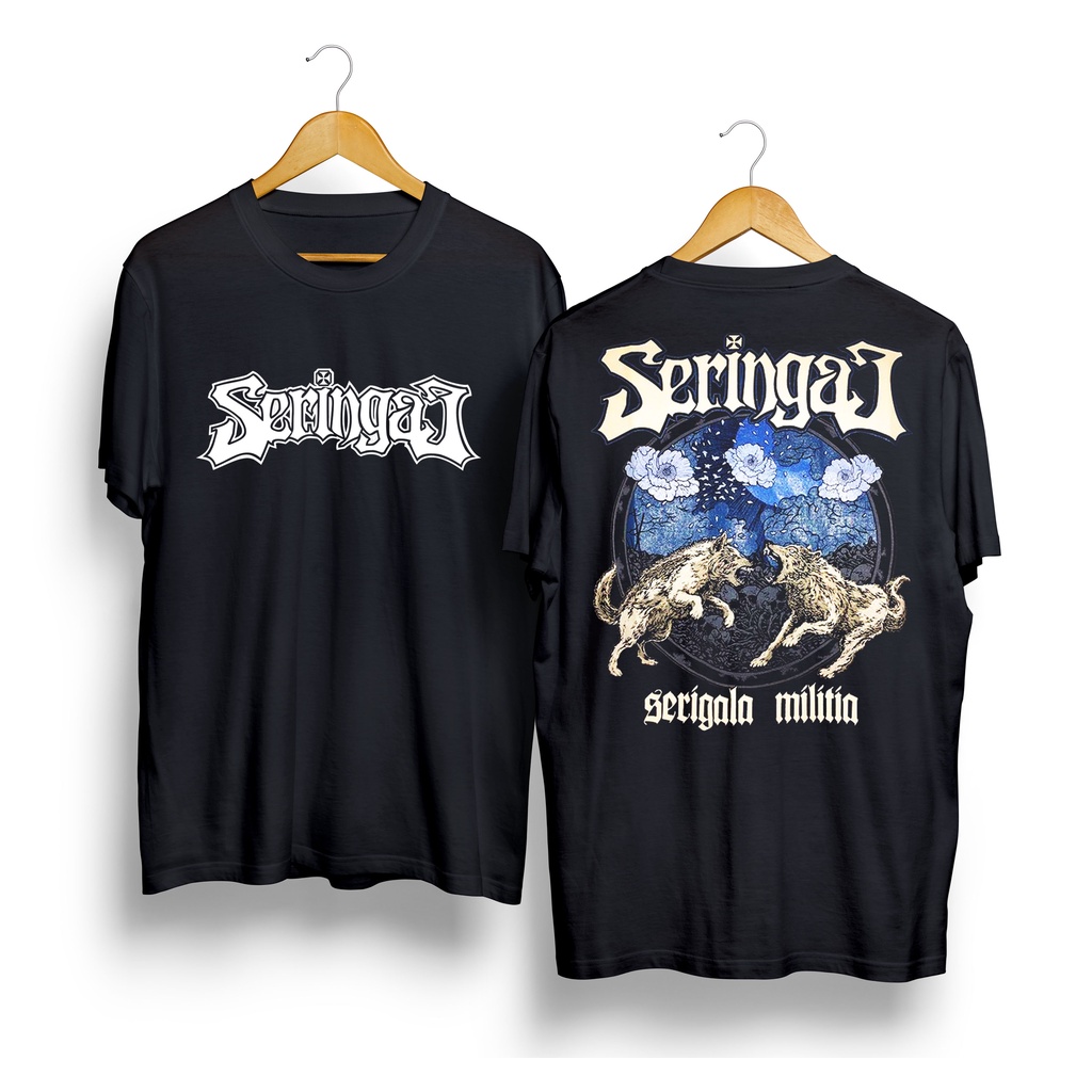 Kaos Distro SERINGAI SERIGALA MILITIA Premium tshirt pria kaos music rock kaos metal kaos distro pri
