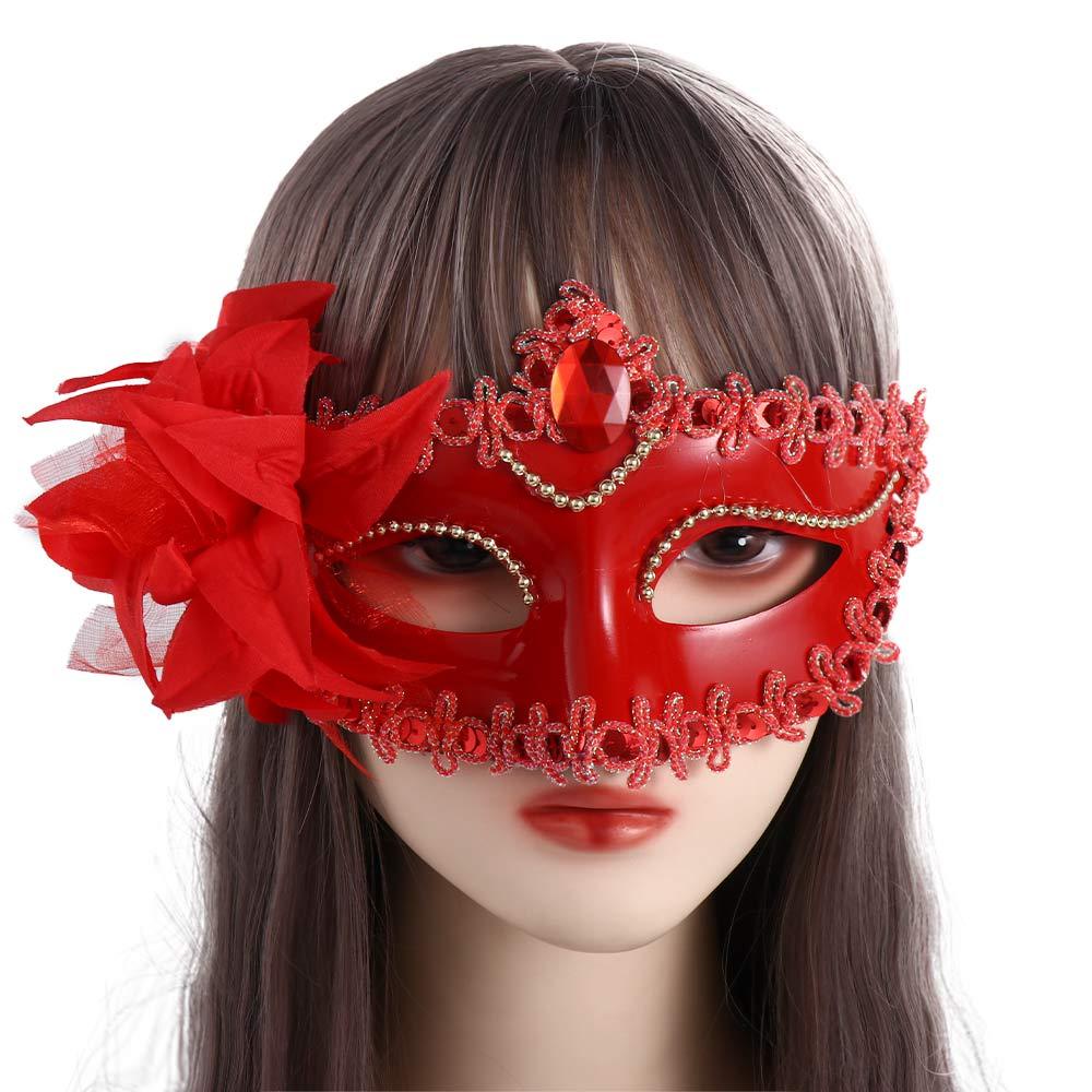 Agustinina Halloween Topeng Topeng Tari Natal Cosplay Properti Masquerade Dekorasi Prop Villain Canda Setengah Wajah Topeng