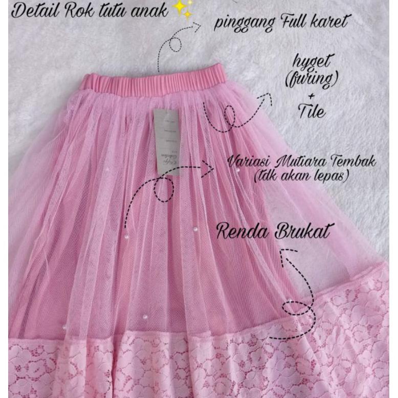BISA COD Rok Tutu Mutiara brokat anak // Rok tutu anak 4-10th // Rok Renda Anak maria