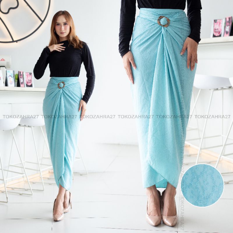 Rok Lilit Polos Doby Viscose Premium Motif Timbul Jumbo WRAP SKIRT