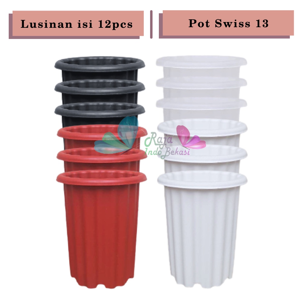 Lusinan 12pcs Pot Swiss 13 Putih Bening Transparan Hitam Merah Bata Merah Coklat Terracota Terracotta Mirip Pot Yogap Ypt 10 13 15 Putih Coklat Merah Bata Bening Transparan Pot Yogap 17 18 19 Pot Yogap Murah Pot Bunga Tinggi Pirus Tegak Bagus Tebal