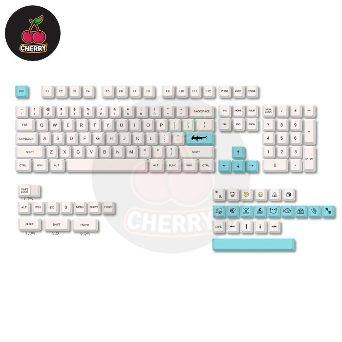 Keycaps PBT XDA Profile Dye Sub for 61 68 71 84 87 100 104 Keys 10