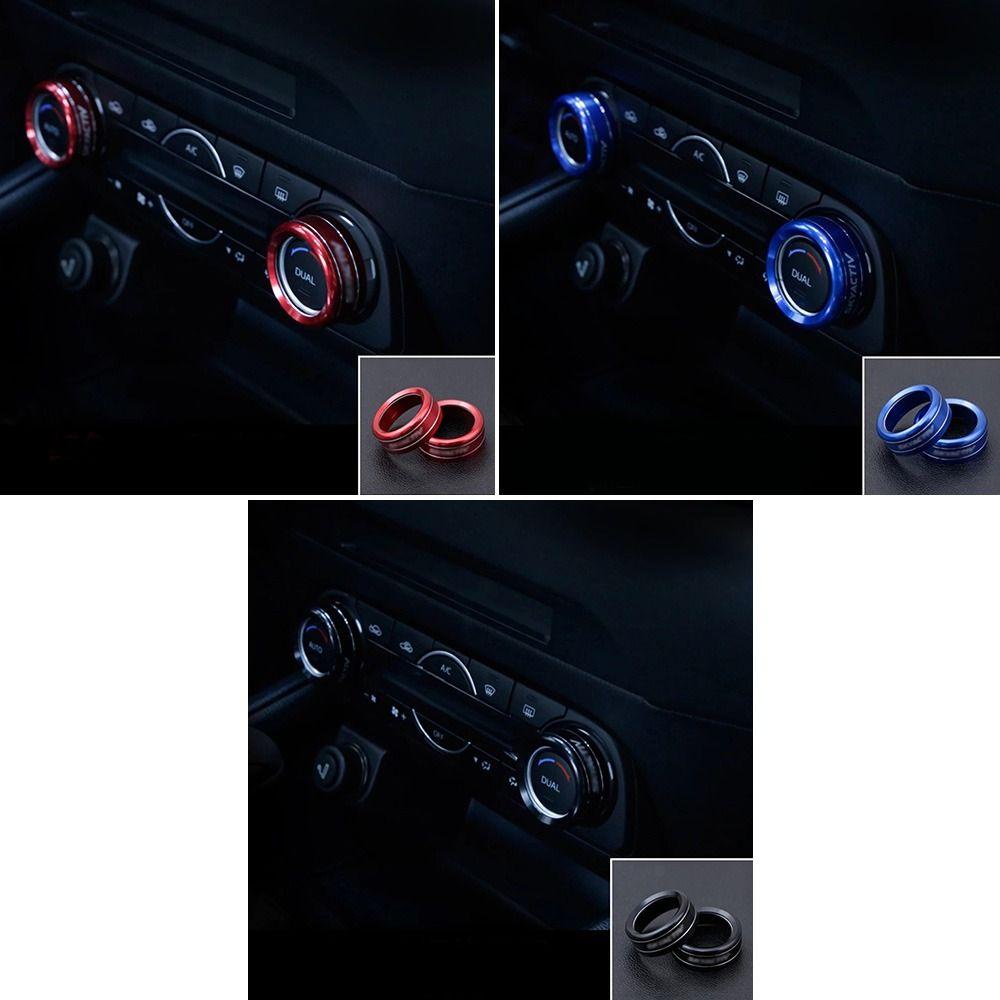 Kenop Ac Mobil Populer Mudah Dipasang Untuk Mazda CX-4 Atze CX-5 Trim Ring Cincin Knob Ac