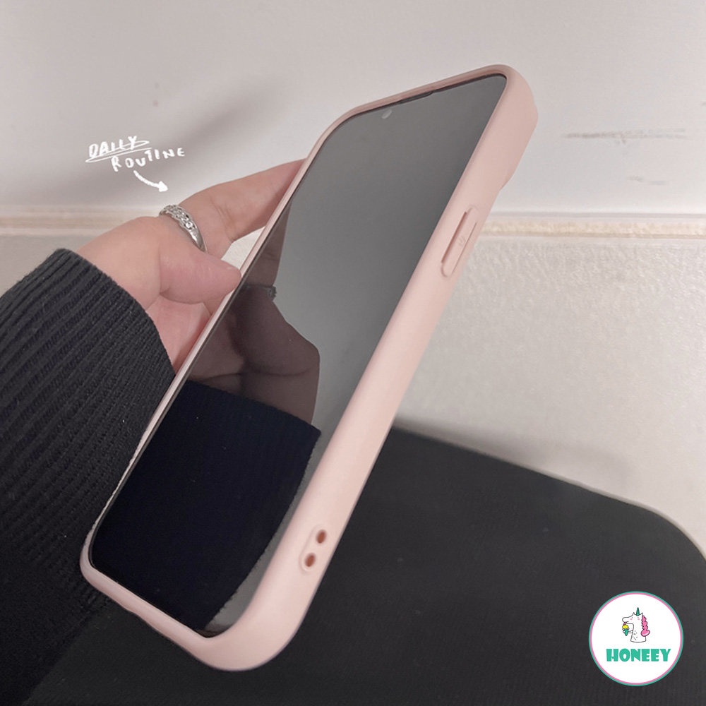 Casing Soft Case TPU Matte Warna Pink Untuk IPhone 7 8 Plus 14 13 12 11 Pro Max